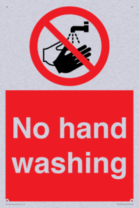No hand washing